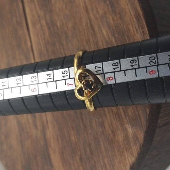 Scarlett crystal heart ring adjustable size R265 - Picture 1 of 3